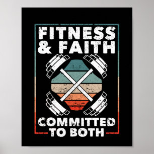Poster Fitness & Faith Engagé à la fois chrétien