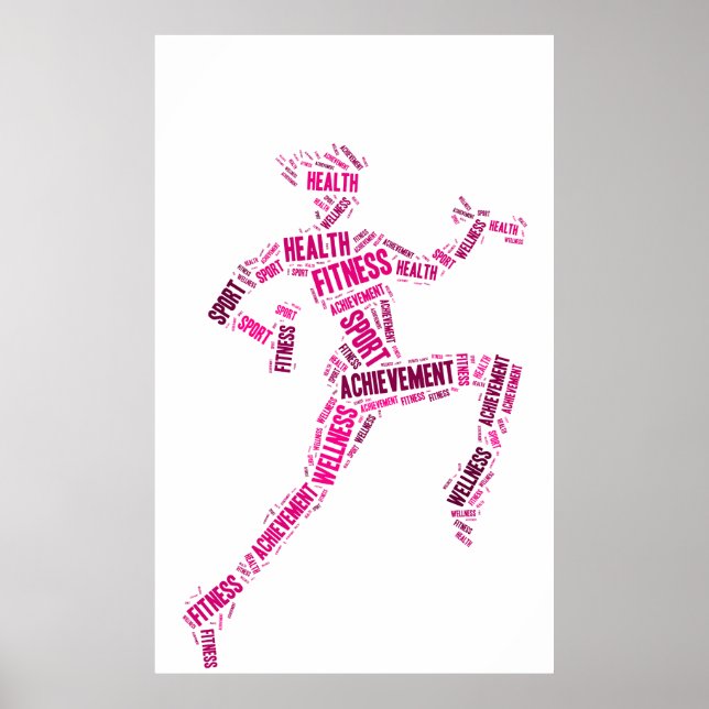 Poster Fitness girl (Devant)