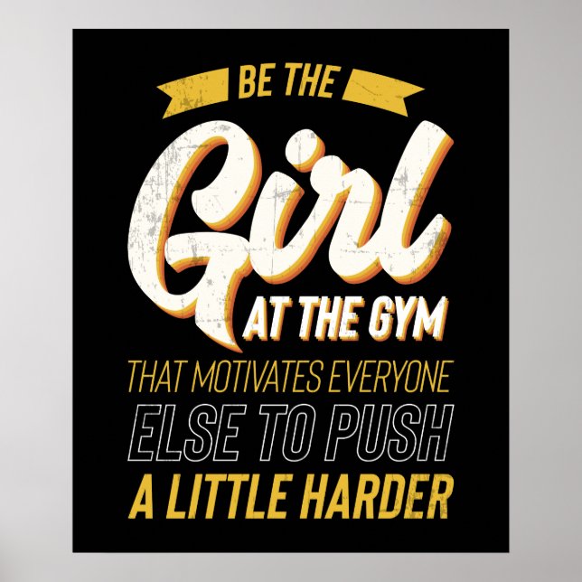 Poster Fitness Gym Entraînement Motivation Femmes (Devant)