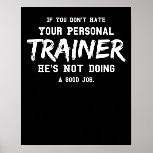 Poster Fitness Personal Trainer Gym Motivation