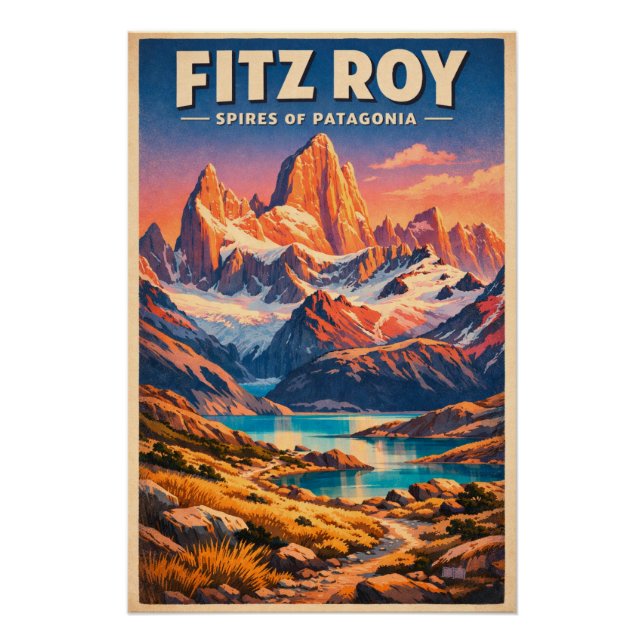 POSTER FITZ ROY – AIGUILLES DE PATAGONIE (Devant)
