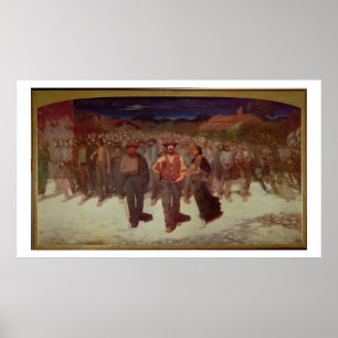 Poster Fiumana (la marée humaine) 1895-96 (huile sur la