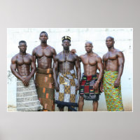 Poster, Five Warriors, Cote d'Ivoire, West Africa