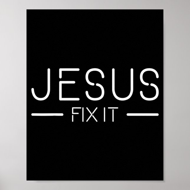 Poster Fix It Jesus Funny Christian Fashion  (Devant)