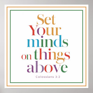 Poster Fixez vos pensées sur les choses d'en haut Citatio