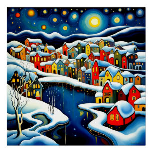 Poster Fjord Hiver 1