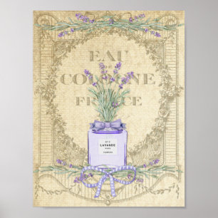 Poster Flacon de parfum à la lavande française