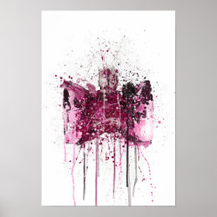 Poster Flacon de parfum 'Bow' Cadeau de Noël