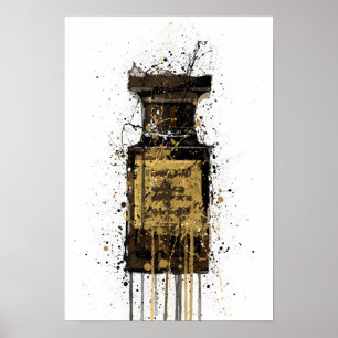 Poster Flacon de parfum 'Obsidian' pour Noël