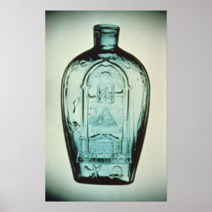 Poster flacon maçonnique Moule-soufflé