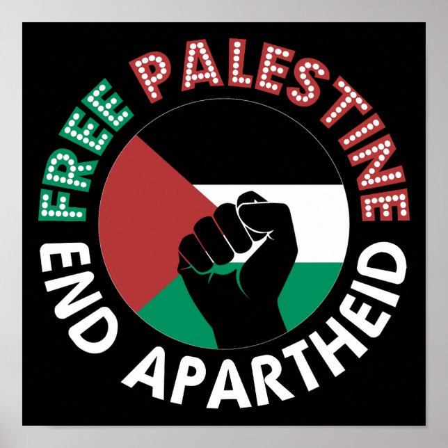 Poster Flag de la Palestine (Devant)