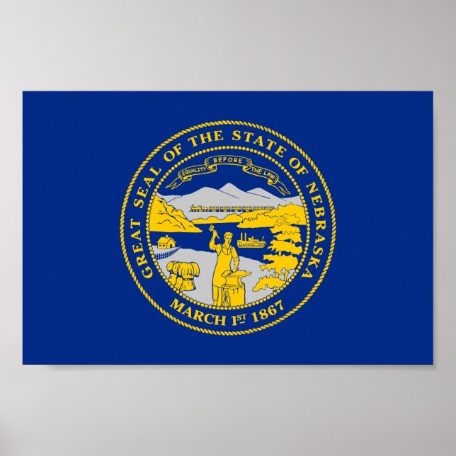 Poster Flag du Nebraska (Devant)