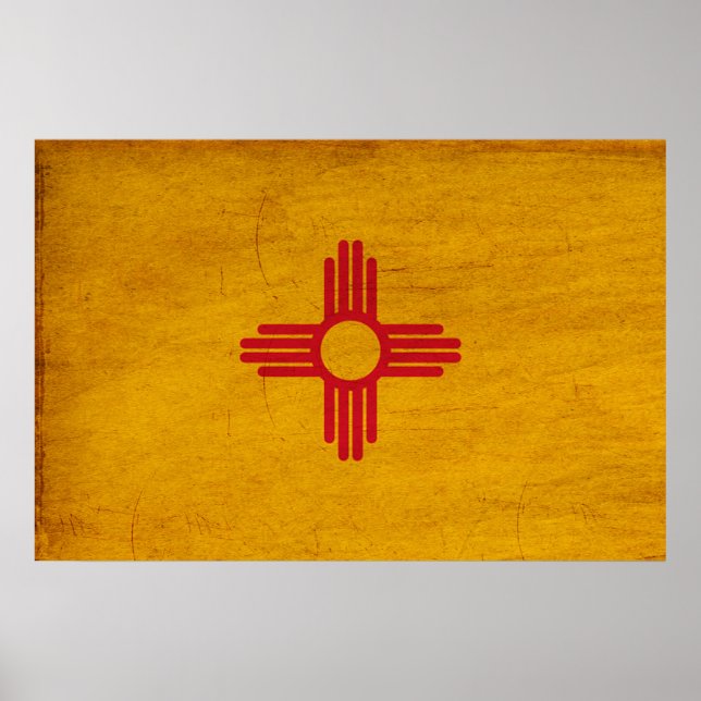 Poster Flag du Nouveau-Mexique (Devant)