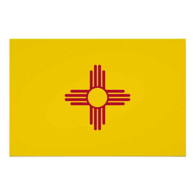 Poster Flag du Nouveau-Mexique (Devant)