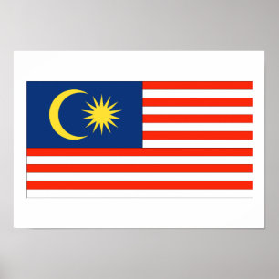 Poster Flag malaisien