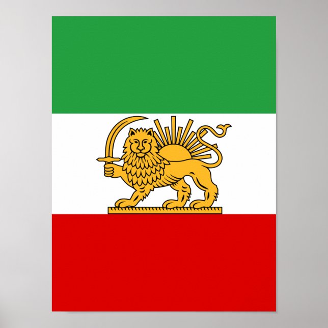 Poster Flag of Iran (1964–1980) (Devant)