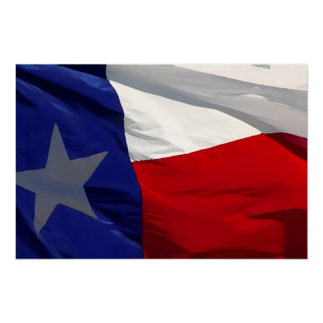 Poster Flag of Texas Pop Art (Devant)