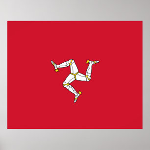 Poster Flag of the Isle of Man