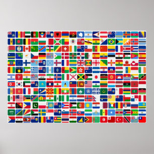 Poster Flags de la nation World All Countries