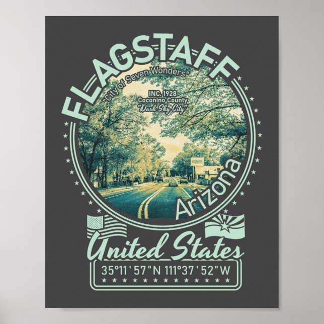 POSTER FLAGSTAFF - ETAT D'ARIZONA (Devant)