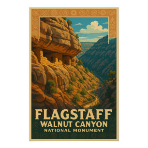 Poster Flagstaff - Logements du canyon de noix