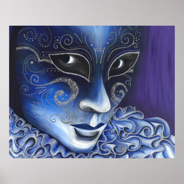 Poster Flair bleu et argenté (Devant)