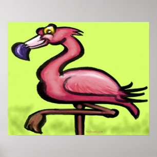 Poster Flamant rose