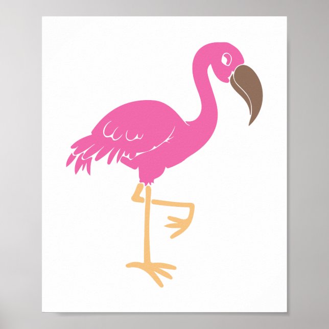 Poster Flamant rose (Devant)