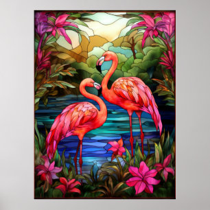 Poster Flamant rose