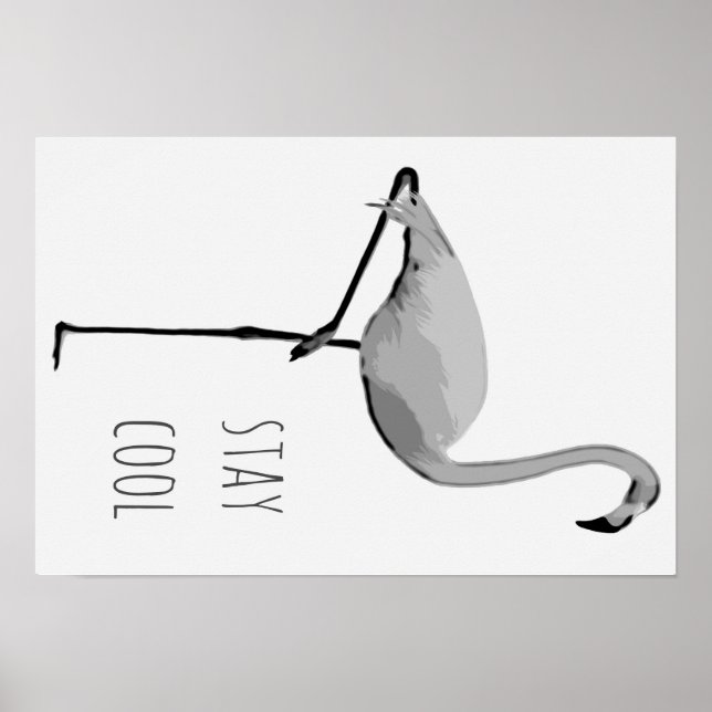 Poster Flamant rose #2 (Devant)