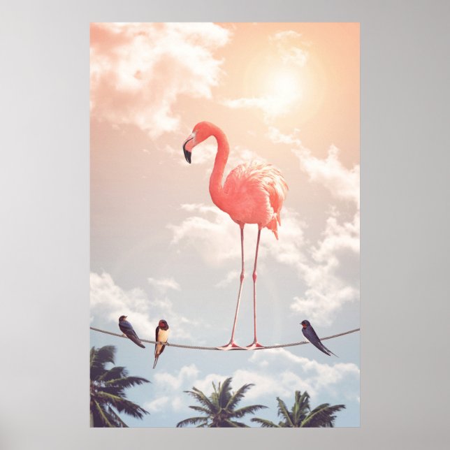 POSTER FLAMANT ROSE & AMIS (Devant)