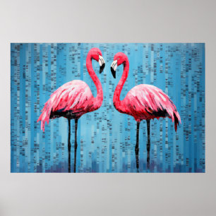 Poster Flamant rose Animal Bird Art Décor Peinture