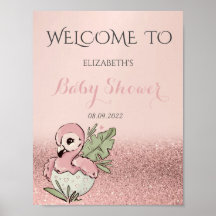 Flamant rose bébé mignon Rose Parties scintillant 
