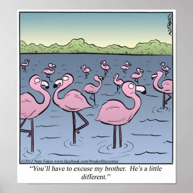 Poster Flamant rose Brother (Devant)