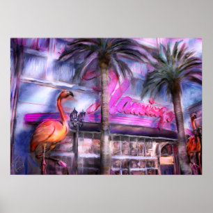 Poster Flamant rose célèbre