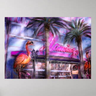 Poster Flamant rose célèbre