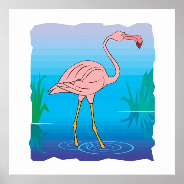 Poster Flamant rose Fitzgerald (Devant)