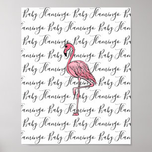 Poster Flamant rose   flamant rose, oiseau tropical rose