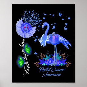 Poster Flamant rose Foi Espoir Amour Cancer rectal Sensib