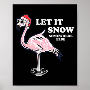 Poster Flamant rose Laisser Neiger Quelque Part Ailleurs 