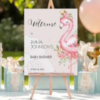 Flamant rose rose C'est une fille Baby shower Bien