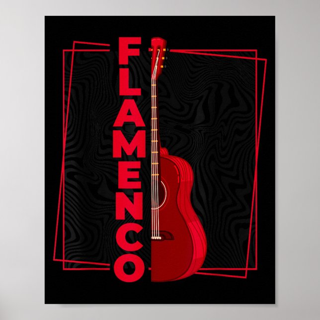 Poster Flamenco _ Spanish Dance Guitar _ Spain Flamenco  (Devant)