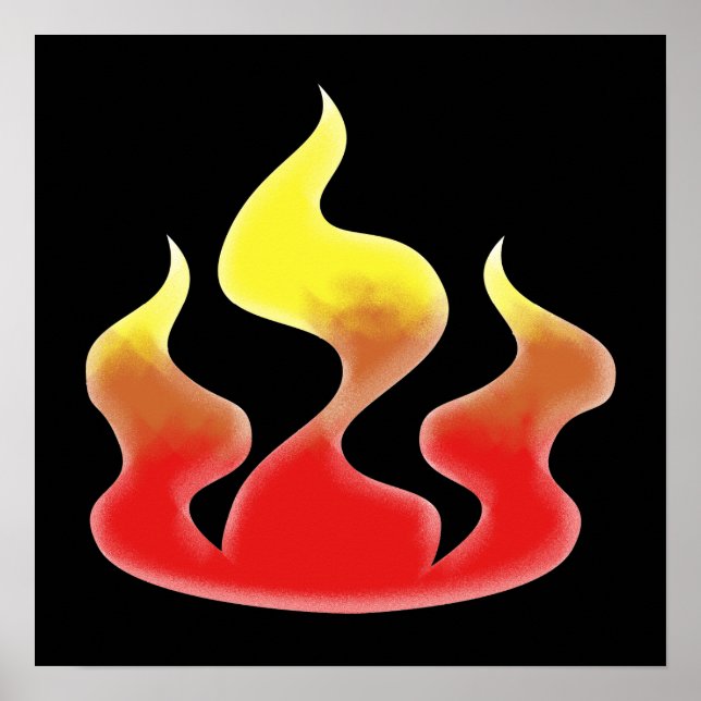 Poster Flames (Devant)