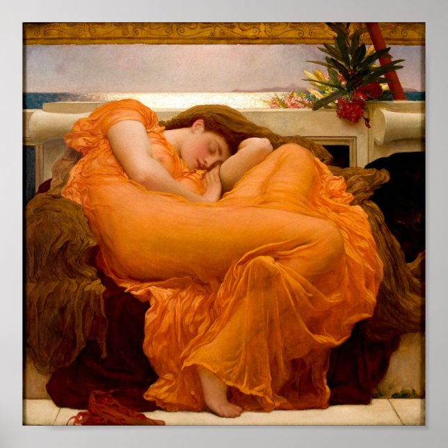 Poster Flaming Juin Peinture Par Frederic Leighton (Devant)