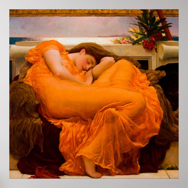 Poster Flaming June by Frederic Leighton (Devant)