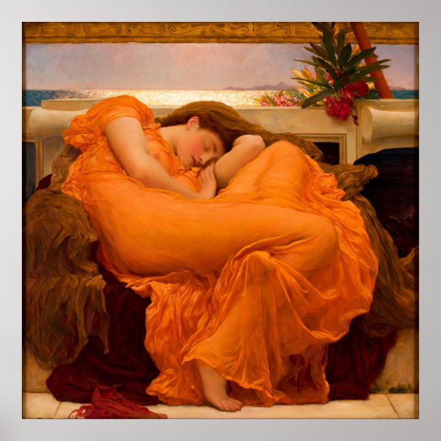 Poster Flaming June by Frederic Leighton (Devant)