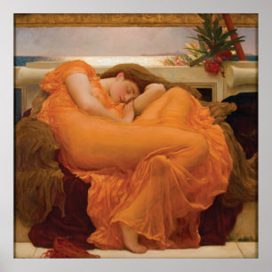 Poster Flaming June par Frederic Leighton