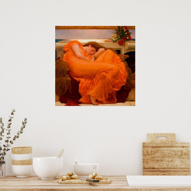 Poster Flaming June par Lord Frederic Leighton (Cuisine)