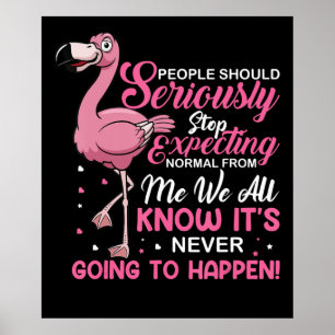 Poster Flamingos   People Should Stop Expecting Normal