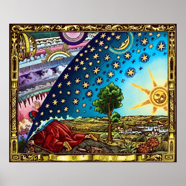 Poster Flammarion Flat Earth (Devant)